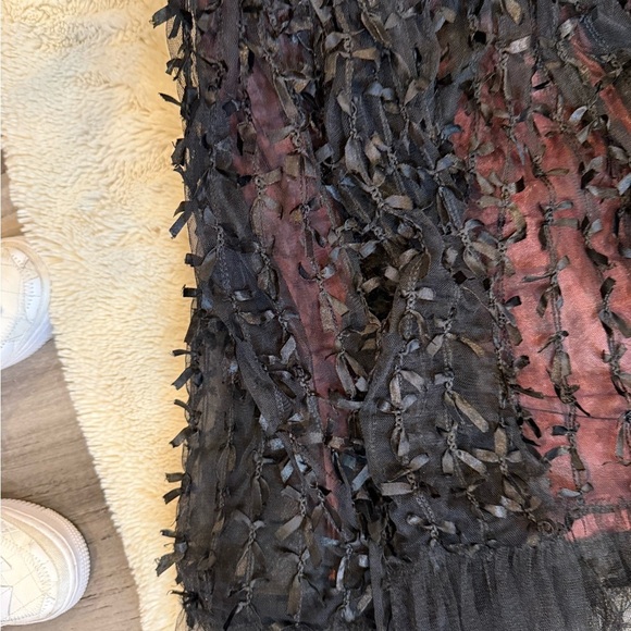 NWOT, Minuet Petite Black and Pink Textured Dress - Picture 3 of 13